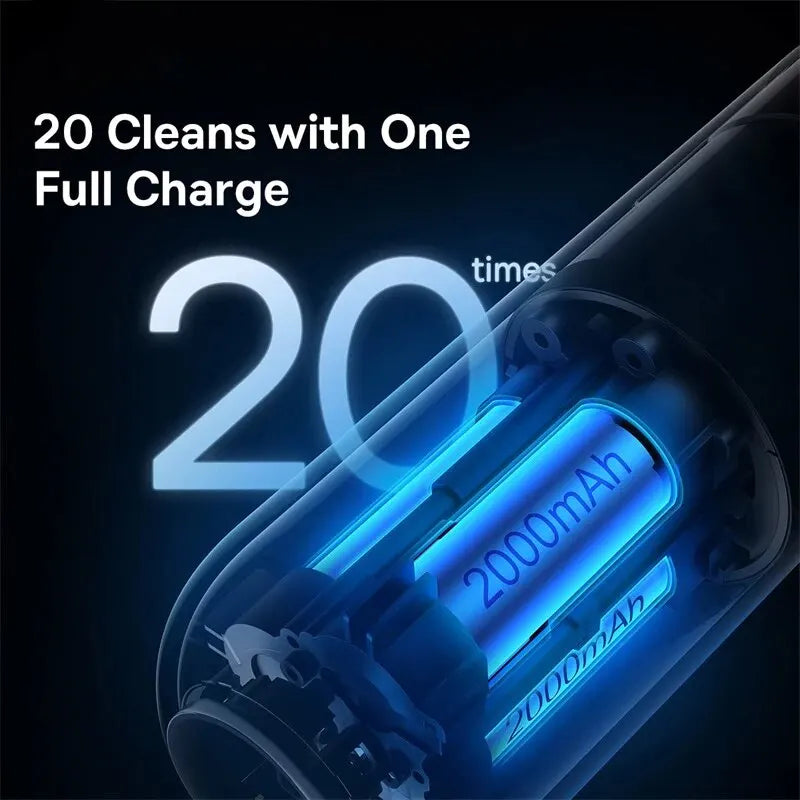 Baseus Car Vacuum Cleaner Mini Handheld Auto Vacuum Cleaner 6000Pa Powerful Suction Blow & Vacuum 2 In1 For Home & Car & Office - KRODEX