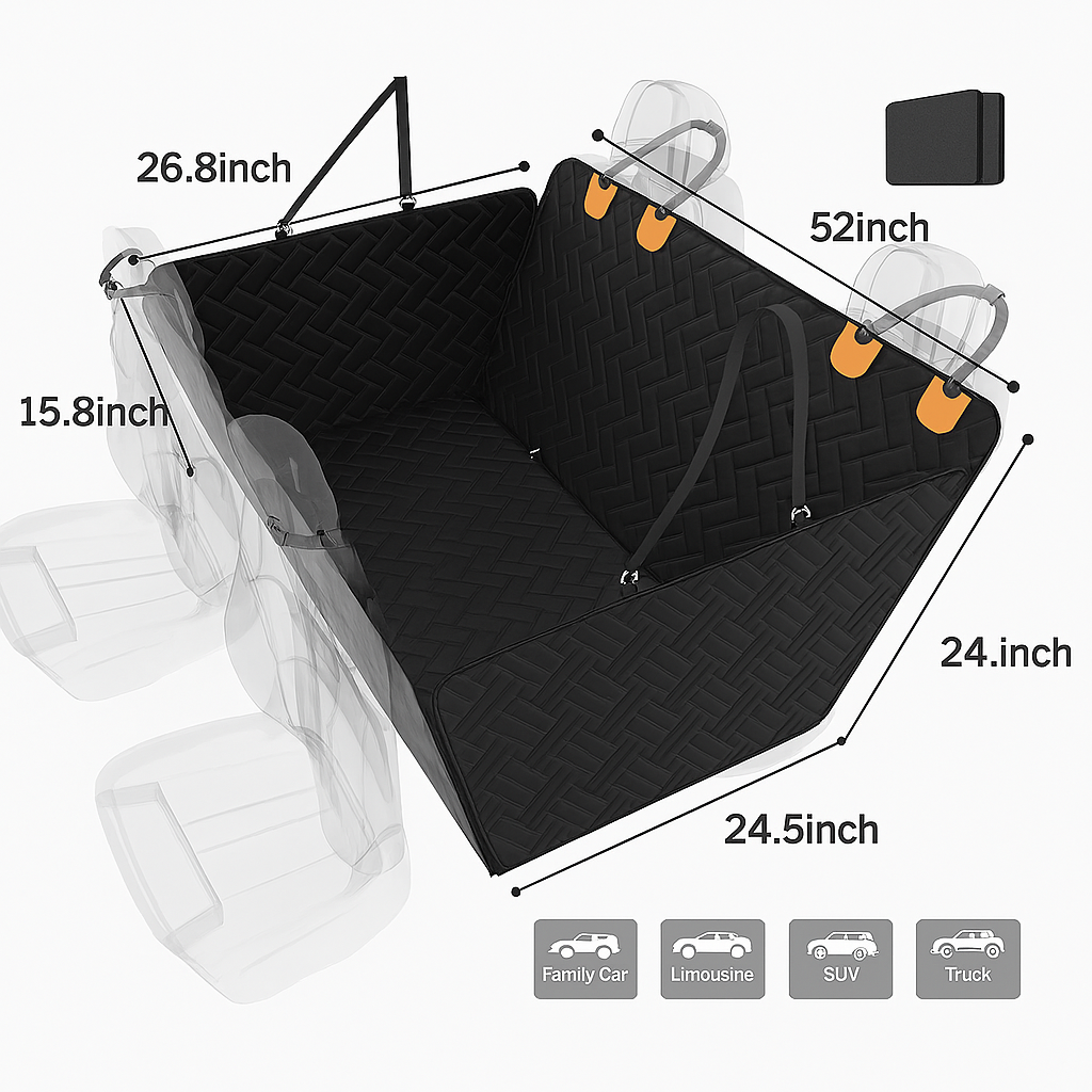 KRODEX Guard Pro™ — Dog Car Seat Extender Hammock - KRODEX